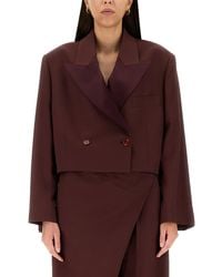 Acne Studios - Wool Blend Peaked Lapel Jacket - Lyst