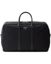 Prada - Re-Nylon And Saffiano Leather Duffel Bag - Lyst