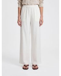 Max Mara - Volontà High-Waisted Silk Palazzo Trousers With Elastic Waist - Lyst