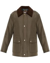 Maison Margiela - Jacket With Shearling Collar And Flap Pockets - Lyst