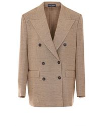 Dolce & Gabbana - Dolce&Gabbana Sicily Double-Breasted Blazer Tweed Effect - Lyst