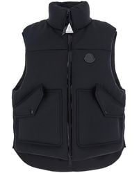Moncler Genius - 'Otis' High-Neck Vest With Logo Patch On The Chest - Lyst