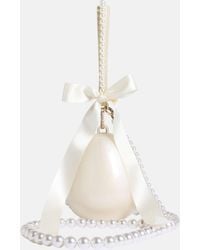 Simone Rocha - Pearl Crossbody Micro Egg Bag With Emb And Bow - Lyst