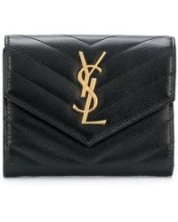 Saint Laurent - Monogram Compact Tri-Fold Wallet - Lyst