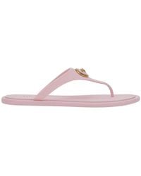 Versace - Gianni Ribbon Sandals With Metallic Medusa Head On The Front - Lyst