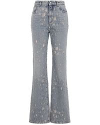 McQueen - Distressed Flared Jeans - Lyst