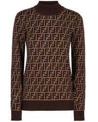 Fendi - Cotton Ff Sweater - Lyst