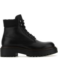 Prada - Leather Ankle Boots - Lyst
