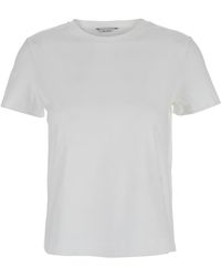 Max Mara - 'Nerina' Crewneck T-Shirt With Tonal Logo Lettering On The Front - Lyst