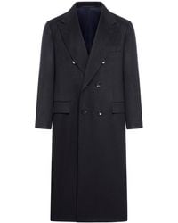 Kiton - Double Breasted Cashmere Coat - Lyst