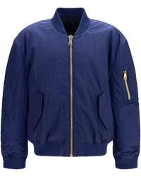 Balmain - Nylon Bomber Jacket With Embroidered Back Logo - Lyst