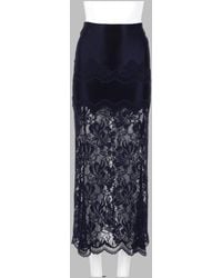 Rabanne - Lace Overlay Midi Skirt - Lyst