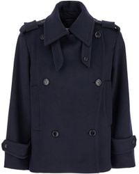 Max Mara - 'Laveno' Double Breasted Jacket With Wide Pointed Lapels - Lyst