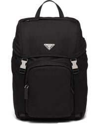 Prada - Re-Nylon And Saffiano Leather Backpack - Lyst