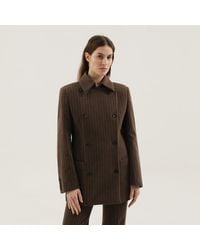 1989 STUDIO - Double Breasted Striped Blazer - Lyst