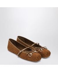 Gucci - Ballerina Round Toe Horsebit Ballerina - Lyst