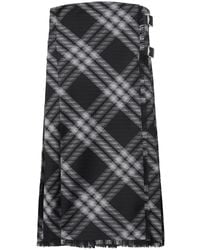 Burberry - Checked Wrap Minidress, Brand Size 8 (Us - Lyst