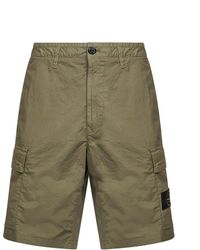 Stone Island - Military "Parachute" Canvas Cargo Bermuda Shorts - Lyst