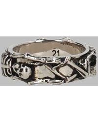 McQueen - Dancing Skeleton Mini Brass Ring - Lyst