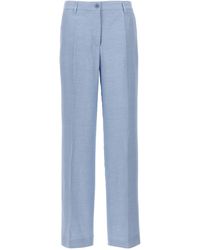 P.A.R.O.S.H. - Straight-Leg Pants With Pence Detailing - Lyst