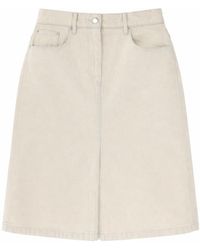 A.P.C. - Solid Midi Skirt - Lyst