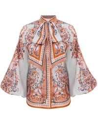 Zimmermann - Aster Silk Blouse - Lyst
