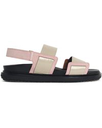 Marni - 'Fussbett' Leather Sandals - Lyst