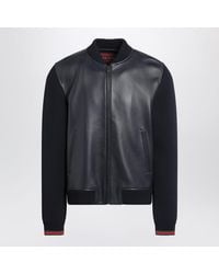 Gucci - Nappa And Knit Bomber Jacket - Lyst