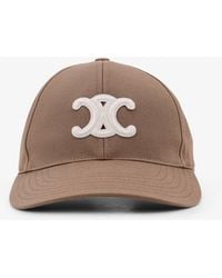 Celine - Triomphe Cotton Baseball Cap - Lyst