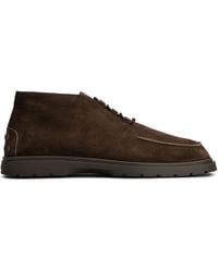 Tod's - Lace-Up Ankle Boot With Logo - Lyst