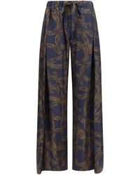Loewe - Lightweight Printed Silk Twill Pants - Lyst