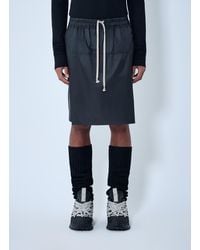 Moncler - Rick Owens Drawstring Midi Kilt Shorts - Lyst