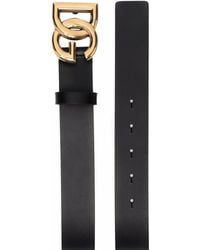 Dolce & Gabbana - Dg Logo Leather Belt - Lyst