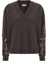 Brunello Cucinelli - Sequin-Embellished Cashmere Sweater - Lyst