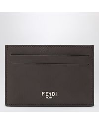 Fendi - Slim Leather Shadow Card Holder - Lyst