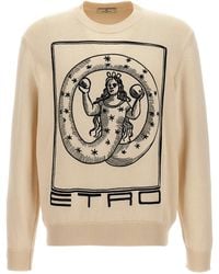 Etro - Logo Embroidery Sweater Sweaters And Cardigans - Lyst