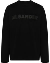 Jil Sander - Cotton T-Shirt With Front Logo Print - Lyst