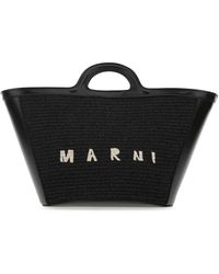 Marni - Leather And Raffia Small Tropicalia Summer Handbag - Lyst