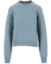 Versace - Wool And Cashmere Crew-Neck Sweater - Lyst