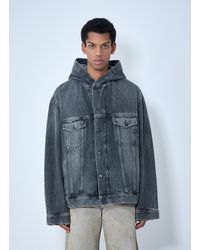 Acne Studios - Hooded Denim Jacket - Lyst