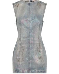 Acne Studios - Mid- Cotton Denim Mini Dress - Lyst