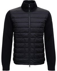 Moncler - Cardigan With Logo Patch On The Sleeve - Lyst
