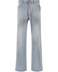 Balenciaga Relief Stitching Jeans in Gray for Men | Lyst