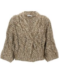 Brunello Cucinelli - Short-Sleeved Cardigan - Lyst