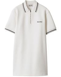 Miu Miu - Cotton Short Polo Dress - Lyst