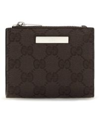 Gucci - Small Wallet With Plaque Chocolate - Lyst