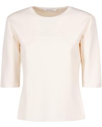 Max Mara - Knitted Jersey Short-Sleeved Top - Lyst