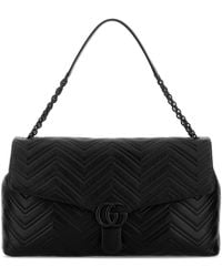 Gucci - Leather Maxi Gg Marmont Shoulder Bag - Lyst