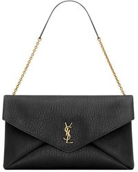 Saint Laurent - Cassandre Xxl Envelope Pouch On Chain With Lambskin - Lyst