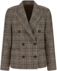Brunello Cucinelli - Alpaca Leather Blazer Clothing - Lyst